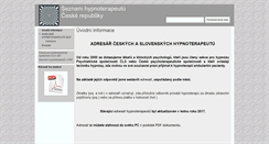 Desktop Screenshot of hypnoterapeute.hump.cz